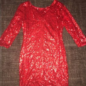 Form fitting, sequin dress,mid thigh length size medium, smoke free home